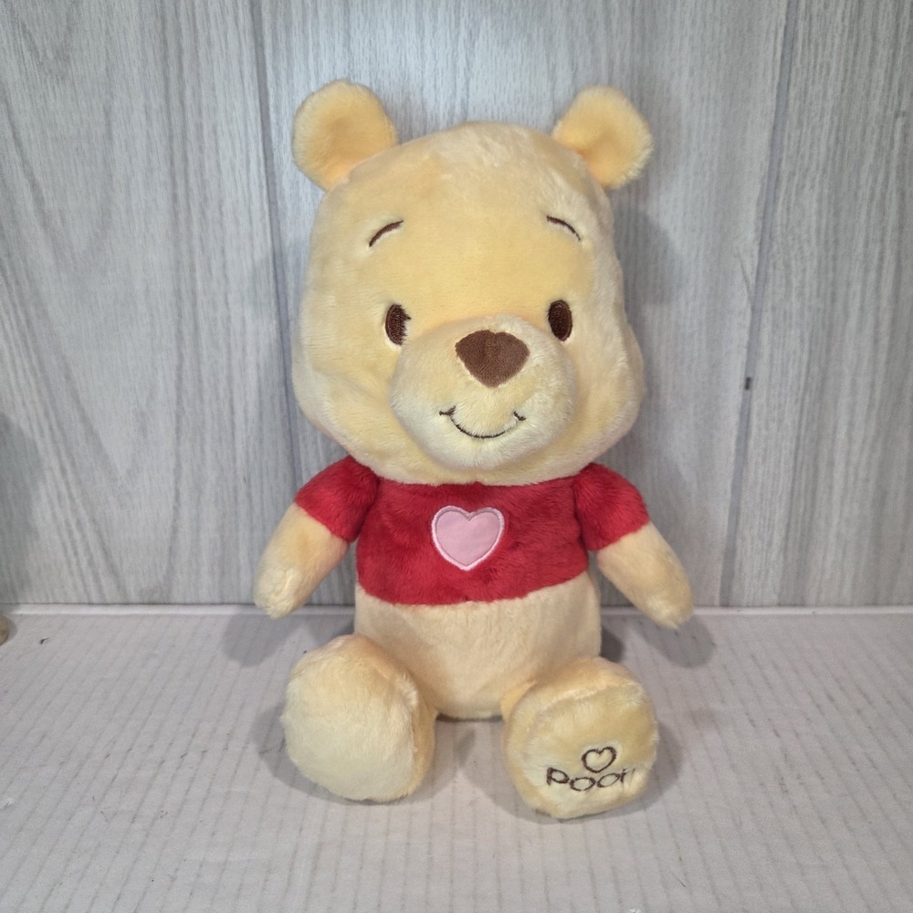 Disney Baby Winnie the Pooh  Stuffed Animal, crinkle hands, heart emblemed